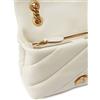 PINKO Love Puff Mini CL Sheep Nappa S White - Antique Gold