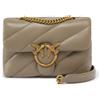 PINKO Love Puff Mini CL Sheep Nappa S Walnut - Antique Gold