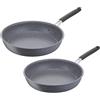 Lagostina Set padelle Antiaderente 2 pz TEMPRA MINERAL Grigio 012163600002
