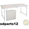 Autonet Tavolino Pieghevole con Struttura in Alluminio 120 x 60 cm Ideale per Campeggio