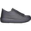 Malu Shoes Sneakers bassa uomo invernale in pelle gommata nera tessuto impermeabile fondo c