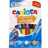 Carioca Tempera Solida in Stick Carioca Temperello Confezione da 12 Colori Assortiti