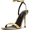 Nine West Reina, Sandali con Tacco Donna, Oro Metallizzato 710, 38 EU