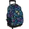 Grafoplás - Zaino scuola con ruote, carrello integrato, 29 litri, 52 x 37 x 25 cm, modello Roller, collezione Beach, Bits & Bobs Pop Up Design, perfetto materiale scolastico per bambini e elementari