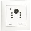 VEMER VE795001 EASYEYE INT - Telecamera di Sorveglianza WiFi da Interno con App, Montaggio da incasso (50x50), Videocamera di Sicurezza Full HD con Tecnologia a Infrarossi, Alimentazione 230V, Bianco