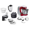 Bosch MUM5 - Robot da cucina serie 4 MUM5X734, bilancia integrata, 2 ciotole, intagliatore, set di miscelazione, 1000 W, rosso/argento