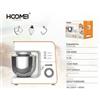 Impastatrice Professionale Robot Cucina 5,2 Lt 1200w Planetaria Hoomei Hm-6890