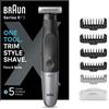 Braun Regolabarba Uomo e Rasoio Elettrico Barba e Corpo Series X, Con Innovativa