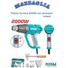 TOTAL PISTOLA TERMICA SVERNICIATORE ARIA CALDA 2000W CON 4 ACCESSORI TOTTB20078