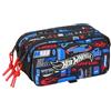 safta HOT WHEELS - Astuccio triplo grande, astuccio per bambini, ideale per bambini in età scolastica, comodo e versatile, qualità e resistenza, 21,5 x 8 x 10 cm, multicolore, M, Casual