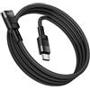 05CE70A Hoco Originale Prolunga Cavo Dati Usb-c Otg 1.2m Black Per Blackview Bv9700 Pro
