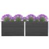 vidaXL Fioriera Rialzata da Giardino 200x100x91 cm in WPC Grigio