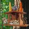 Yuehuamech Mangiatoia in legno per scoiattoli, da picnic, mangiatoia per scoiattoli, (G7d)
