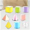 9 pezzi pieghevoli forme geometriche solidi geometrici 3D per bambini in