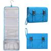 Relavel - Beauty case da viaggio, da appendere, per uomini e donne, in pelle, impermeabile, organizer da viaggio per articoli da toeletta, shampoo, contenitore da viaggio di dimensioni standard, 01a
