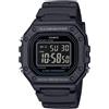 Casio Orologio Casio Collection W-218H-1BJF Uomo Quadrato Nero Impermeabile