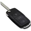1neiSmartech Guscio Scocca Cover Telecomando 3 Tasti Ricambio Auto Compatibile con Volkswagen Golf Passat Polo E Seat Chiave Completa di Guscio E Lama