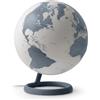 Tecnodidattica Atmosphere Evolve Velvet Pirite - Mappamondo dal Design Scandinavo con lampada a colori, Cartografia Politica in lingua inglese, Diametro 30 cm e Made in Italy