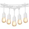 zencocco CATENA LUMINOSA CORDONIERA PENDENTE DA ESTERNO 10 METRI 10 LAMPADINE OPZIONALE