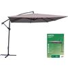 SAIS srl Ombrellone da Giardino Decentrato Lampara Grigio 3 x 3 Metri