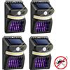 BES 4 Pezzi Lampada Solare Antizanzare da Esterno Applique a parete
