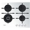 WHIRLPOOL GOWL 628/WH PIANO COTTURA 60CM 4 FUOCHI A GAS IN VETRO BIANCO