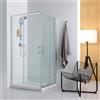 Kiamami Valentina Cabina doccia 80x100 con piatto doccia in ceramica h 6cm