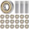 HIKPACKER 30 Pezzi Cuscinetti a Sfera 608zz 22mm x 8mm x 7mm Cuscinetti a Sfera in Me