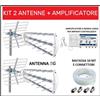 Hyades Kit Antenna TV Digitale Terrestre Amplificatore Segnale Centralino Da Interno *
