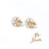 Oro 18kt Orecchini Punto Luce a Forma di Fiore in Oro 18kt 750% List. 295€