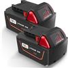 REACELL 2 Pezzi 5.5Ah 18V Batterie di Ricambio per Milwaukee M18 18 volt batterie