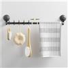 Luxear Portasciugamani Bagno di Ventosa 60CM/30CM Appendi Asciugamani da P