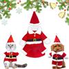 WELLXUNK Costume Natalizio per Cane e Gatto Vestito di Babbo Natale con Cappello Abb