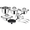 LAGOSTINA Batteria Pentole Induzione 13 Pz Antiaderenti Acciaio Inox Pratica LAGOSTINA