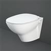 RAK Ceramics MORNING VASO SOSPESO RIMLESS -RAK- Cod. MORWC1445AWHA + SEDILE Cod. MORSC00001