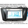 G.M. Production Mascherina PER AUTORADIO MONITOR NAVIGATORI Doppio 2 Din MAZDA 5 M5 DAL 2011