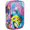 SJ GANG STYLE JAM GANG Astuccio Scuola Monoscomparto Bambina - Speed Case - CRITTY BOY - Con Penne, Matite, Colori, Plance Amovibili - Rosa
