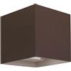 Shot APPLIQUE LED DA PARETE A DOPPIO FASCIO COLORE CORTEN MARBELLA SQUARED