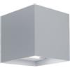 Shot APPLIQUE LED DA PARETE A DOPPIO FASCIO COLORE GRIGIO MARINA MARBELLA SQUARED