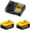 DeWalt DCB1104P2-QW 2x 18V 5Ah kit batterie Mod. DBC1104P2-QW EAN 5035048790045