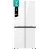 Hisense RQ5P470SETE, Frigorifero Americano Quattro Porte, Classe E, Finitura bianca in vetro, Total No Frost, WiFi, Metal cooling, Zona convertibile, Dispenser Acqua, Motore Inverter