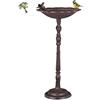 Relaxdays Grande Fontana per Uccelli, a Colonna, da Giardino, Vaschetta per Ucce