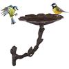 Relaxdays Fontana per Uccelli a Colonna, Decorazione da Giardino, Mangiatoia, pe