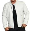 Zafy Leather Giacca In Pelle Bianca Di Vin Diesel In Lamsbkin Pura Giacca Da Moto Celebrità