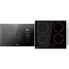 COMFEE' Forno a Microonde da Incasso Digitale, 20 Litri, CBMAG820BJL-BK + COMFEE' CIH741F238K0 7400w Piano di Cottura a Induzione da Incasso con 4 Zone di Cottura Piani di Cottura in Ceramica