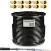 Premium X 100m Cavo coassiale BASIC NERO da Nero 130 dB Cavo antenna SAT