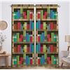 Allenjoy Pixelated Libreria Tende per finestre per bambini per ragazzo ragazza bambino camera da letto camera dei bambini decorazione casa ufficio decorazioni tessuto durevole lavabile in lavatrice