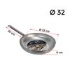 Pentalux Padella Saltapasta Alluminio per Gas, Elettrico Diametro 22-40cm Made in Italy
