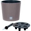 WELL HOME MOBILIARIO & DECORACIÓN Vaso rotondo da 15,3 litri, con serbatoio interno + sistema di irrigazione tempo & tubus