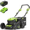 Greenworks Tagliaerba Semovente a Batteria Ampiezza di Taglio 46cm GD40LM46SP + Greenworks Batteria 40V 5Ah G40B5 + Greenworks 40V 2A Caricabatteria rapido G40C